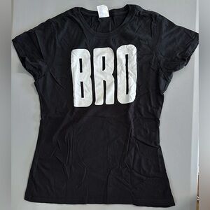 “BRO” Black T-Shirt. Short sleeve. Size Smalll